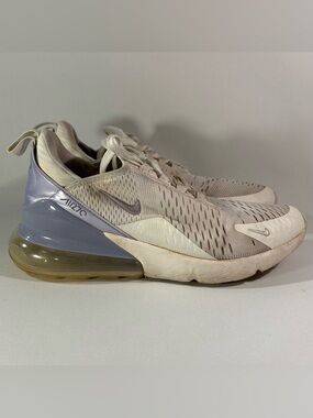 💜 NIKE AIR MAX 270 WHITE LILAC VIOLET WOMEN'S ATHLETIC SNEAKER SIZE 9 SHOES 💜